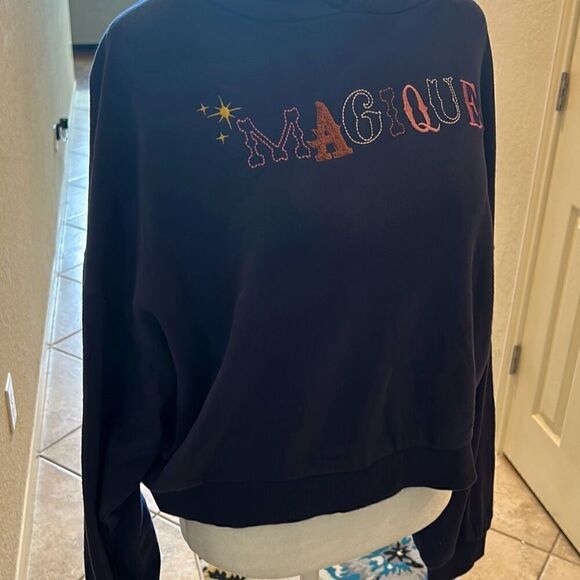 Chaser Brand Women's S Magique Embroidered Hoodie Sweatshirt Saphire Blue New - Picture 3 of 8